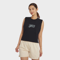 Titan Hoops Talk Women's Sleeveless Cropped Tank - Black