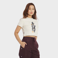 Titan Hoops Talk Women's Cropped Tee - Sail